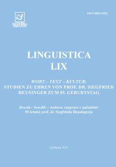 Naslovnica revije Linguistica