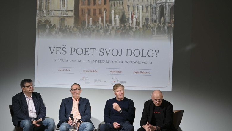 Pogovor z naslovom: Veš poet svoj dolg? Kultura umetnost in univerza med drugo svetovno vojno