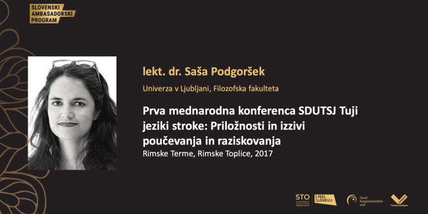 Lekt. dr. Saša Podgoršek je prejela priznanje Kongresni ambasador Slovenije 2020.